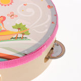 Kids Tambourine Drum Wood Hand Bell Drum Toy Safe Clapping Music Percussion Instrument Good Gift - Aladdin Shoppers
