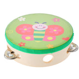 Kids Tambourine Drum Wood Hand Bell Drum Toy Safe Clapping Music Percussion Instrument Good Gift - Aladdin Shoppers