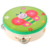 Kids Tambourine Drum Wood Hand Bell Drum Toy Safe Clapping Music Percussion Instrument Good Gift - Aladdin Shoppers