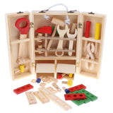 Kids Wooden Tool Box Toys Construction Role Play Pretend Repair Kits Puzzle - Aladdin Shoppers