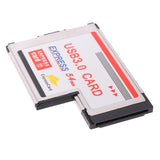 Laptop 54mm Express Card ExpressCard to 2Port USB 3.0 Adapter Superspeed - Aladdin Shoppers