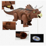 Laying Egg Dinosaur, Walking & Roaring Triceratop Battery Powered Animal with Realistic Sounds & Lights Toy Kid Girls Gifts - Aladdin Shoppers