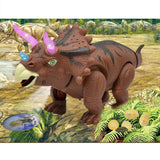 Laying Egg Dinosaur, Walking & Roaring Triceratop Battery Powered Animal with Realistic Sounds & Lights Toy Kid Girls Gifts - Aladdin Shoppers