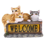 Lovely Solar Energy Light Cat Statue Animal Model Home Garden Lawn Decoration Collections Gift - Aladdin Shoppers