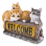Lovely Solar Energy Light Cat Statue Animal Model Home Garden Lawn Decoration Collections Gift - Aladdin Shoppers