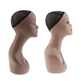 Mannequin Head Coffee Female Professional Cosmetology for Wig Making, Display Wigs, Eyeglasses, Hats - Aladdin Shoppers