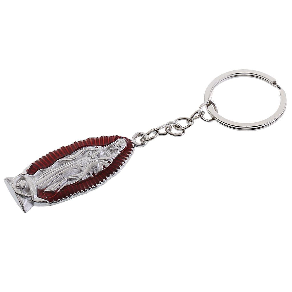 Mary Madonna Figurine Statue Catholic Keyring Perfect Gift for Car Home Decor Durable - Aladdin Shoppers