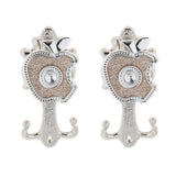 Max 1 Pair Apple Shape Curtain Hook Holder Wall Mounted Curtain Hold Silver - Aladdin Shoppers