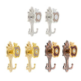 Max 1 Pair Apple Shape Curtain Hook Holder Wall Mounted Curtain Hold Silver - Aladdin Shoppers