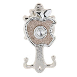 Max 1 Pair Apple Shape Curtain Hook Holder Wall Mounted Curtain Hold Silver - Aladdin Shoppers