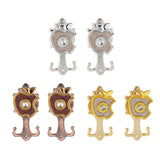Max 1 Pair Apple Shape Curtain Hook Holder Wall Mounted Curtain Hold Silver - Aladdin Shoppers