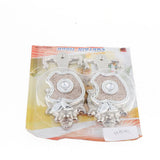 Max 1 Pair Apple Shape Curtain Hook Holder Wall Mounted Curtain Hold Silver - Aladdin Shoppers