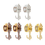 Max 1 Pair Apple Shape Curtain Hook Holder Wall Mounted Curtain Hold Silver - Aladdin Shoppers