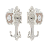 Max 1 Pair Apple Shape Curtain Hook Holder Wall Mounted Curtain Hold Silver - Aladdin Shoppers