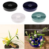Max 1 Pair Half Moon Japanese Ikebana Suiban Vase Pot Bonsai Flower Tray Black - Aladdin Shoppers