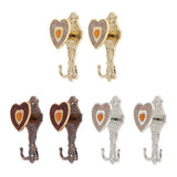 Max 1 Pair Love Shape Curtain Holdback Wall Mounted Curtain Holdback Golden - Aladdin Shoppers