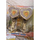 Max 1 Pair Love Shape Curtain Holdback Wall Mounted Curtain Holdback Silver - Aladdin Shoppers