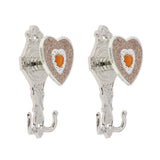 Max 1 Pair Love Shape Curtain Holdback Wall Mounted Curtain Holdback Silver - Aladdin Shoppers