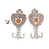 Max 1 Pair Love Shape Curtain Holdback Wall Mounted Curtain Holdback Silver - Aladdin Shoppers