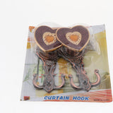 Max 1 Pair Love Shape Curtain Holdback Wall Mounted Curtain Holdback Vintage Red - Aladdin Shoppers