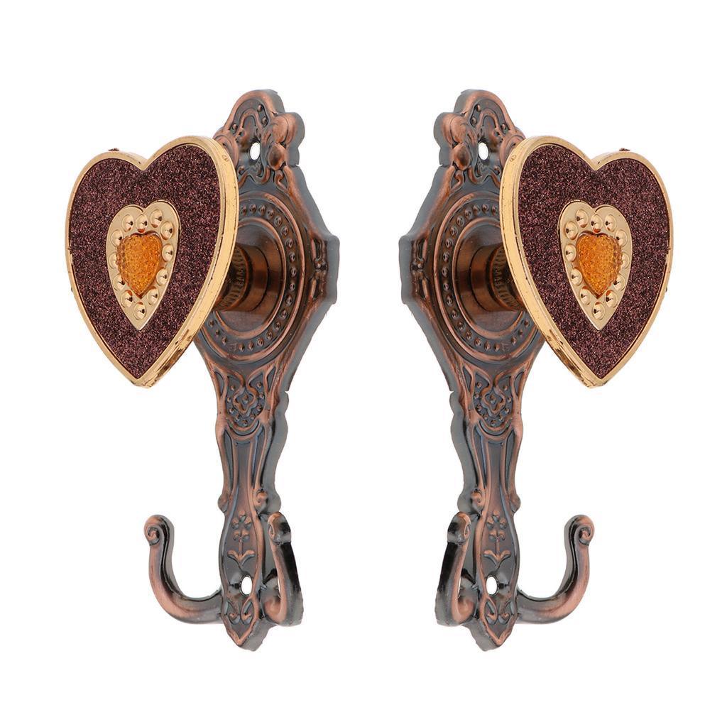 Max 1 Pair Love Shape Curtain Holdback Wall Mounted Curtain Holdback Vintage Red - Aladdin Shoppers