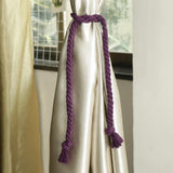 Max 1 Pair of Woven Rope Tiebacks Holdbacks for Blackout Curtains Purple - Aladdin Shoppers