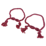 Max 1 Pair of Woven Rope Tiebacks Holdbacks for Blackout Curtains Rose Red - Aladdin Shoppers