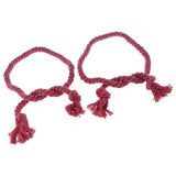 Max 1 Pair of Woven Rope Tiebacks Holdbacks for Blackout Curtains Rose Red - Aladdin Shoppers