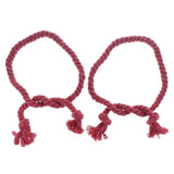 Max 1 Pair of Woven Rope Tiebacks Holdbacks for Blackout Curtains Rose Red - Aladdin Shoppers
