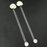 Max 1 Pair Rose Flower Magnetic Curtain Tiebacks Rope Strap Holdback Beige - Aladdin Shoppers