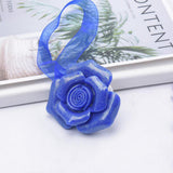 Max 1 Pair Rose Flower Magnetic Curtain Tiebacks Rope Strap Holdback Deep Blue - Aladdin Shoppers