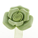 Max 1 Pair Rose Flower Magnetic Curtain Tiebacks Rope Strap Holdback Green - Aladdin Shoppers