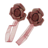 Max 1 Pair Rose Flower Magnetic Curtain Tiebacks Rope Strap Holdback Red - Aladdin Shoppers
