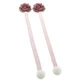 Max 1 Pair Rose Flower Magnetic Curtain Tiebacks Rope Strap Holdback Red - Aladdin Shoppers