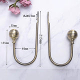 Max 1 Pair Window Curtain Holdback Tieback with Decorative Ball Finial Bronze - Aladdin Shoppers