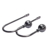 Max 1 Pair Window Curtain Holdback Tieback with Decorative Ball Finial Grey - Aladdin Shoppers