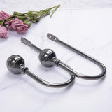 Max 1 Pair Window Curtain Holdback Tieback with Decorative Ball Finial Grey - Aladdin Shoppers