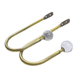 Max 1 Pair Window Curtain Holdback Tieback with Decorative Crystal Finial Copper - Aladdin Shoppers