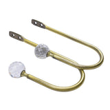 Max 1 Pair Window Curtain Holdback Tieback with Decorative Crystal Finial Copper - Aladdin Shoppers
