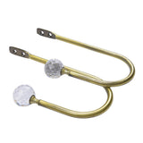 Max 1 Pair Window Curtain Holdback Tieback with Decorative Crystal Finial Copper - Aladdin Shoppers
