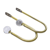 Max 1 Pair Window Curtain Holdback Tieback with Decorative Crystal Finial Copper - Aladdin Shoppers