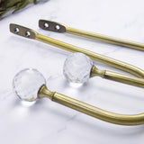 Max 1 Pair Window Curtain Holdback Tieback with Decorative Crystal Finial Copper - Aladdin Shoppers