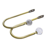 Max 1 Pair Window Curtain Holdback Tieback with Decorative Crystal Finial Copper - Aladdin Shoppers