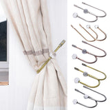 Max 1 Pair Window Curtain Holdback Tieback with Decorative Crystal Finial Silver - Aladdin Shoppers