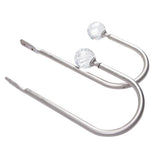 Max 1 Pair Window Curtain Holdback Tieback with Decorative Crystal Finial Silver - Aladdin Shoppers