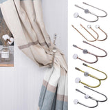 Max 1 Pair Window Curtain Holdback Tieback with Decorative Crystal Finial Silver - Aladdin Shoppers