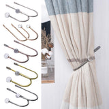 Max 1 Pair Window Curtain Holdback Tieback with Decorative Crystal Finial Silver - Aladdin Shoppers