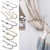 Max 1 Pair Window Curtain Holdback Tieback with Decorative Crystal Finial Silver - Aladdin Shoppers