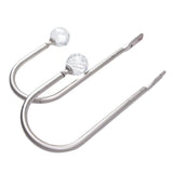 Max 1 Pair Window Curtain Holdback Tieback with Decorative Crystal Finial Silver - Aladdin Shoppers