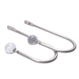Max 1 Pair Window Curtain Holdback Tieback with Decorative Crystal Finial Silver - Aladdin Shoppers